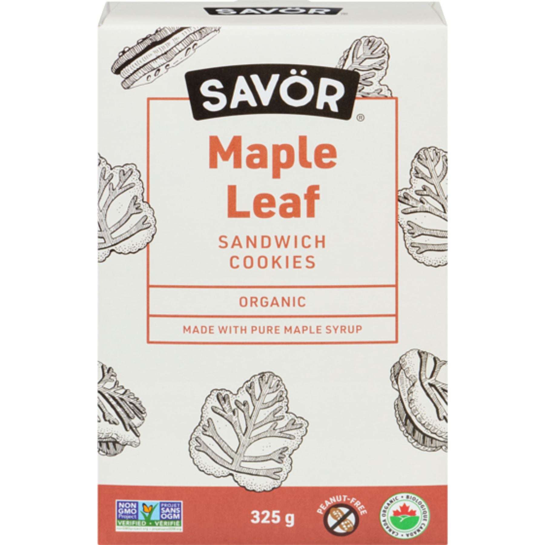 Savor Maple Leaf Sandwich Cookies 325g