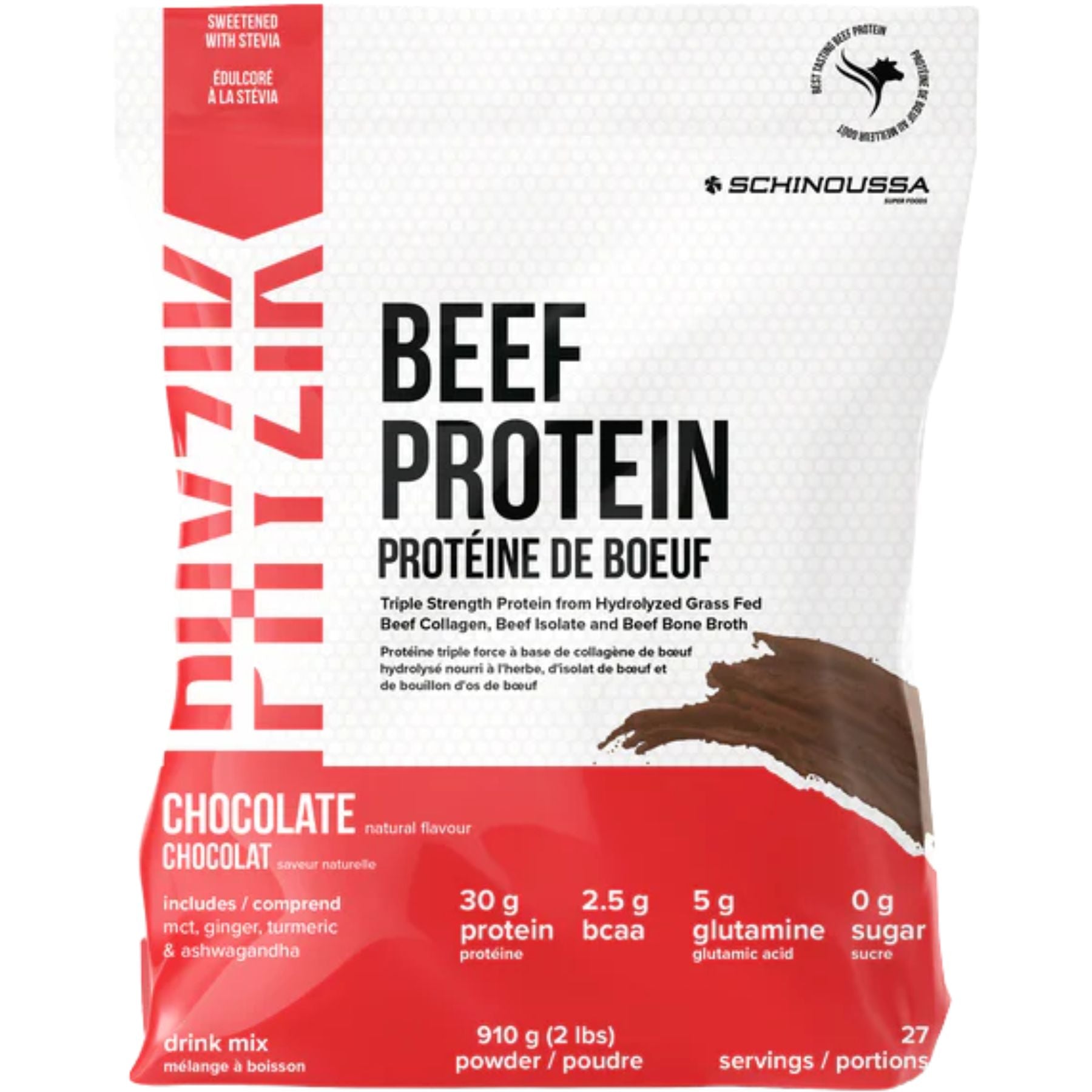 Schinoussa Grass-Fed Beef Protein Powder Chocolate 910g