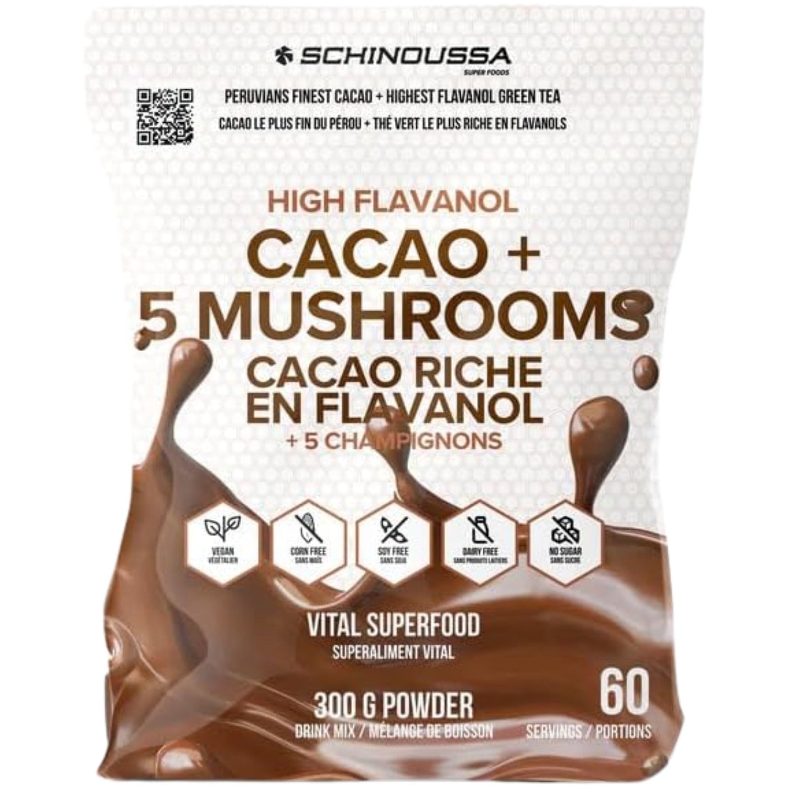 Schinoussa High Flavanol Cacao + 5 Mushrooms 300g