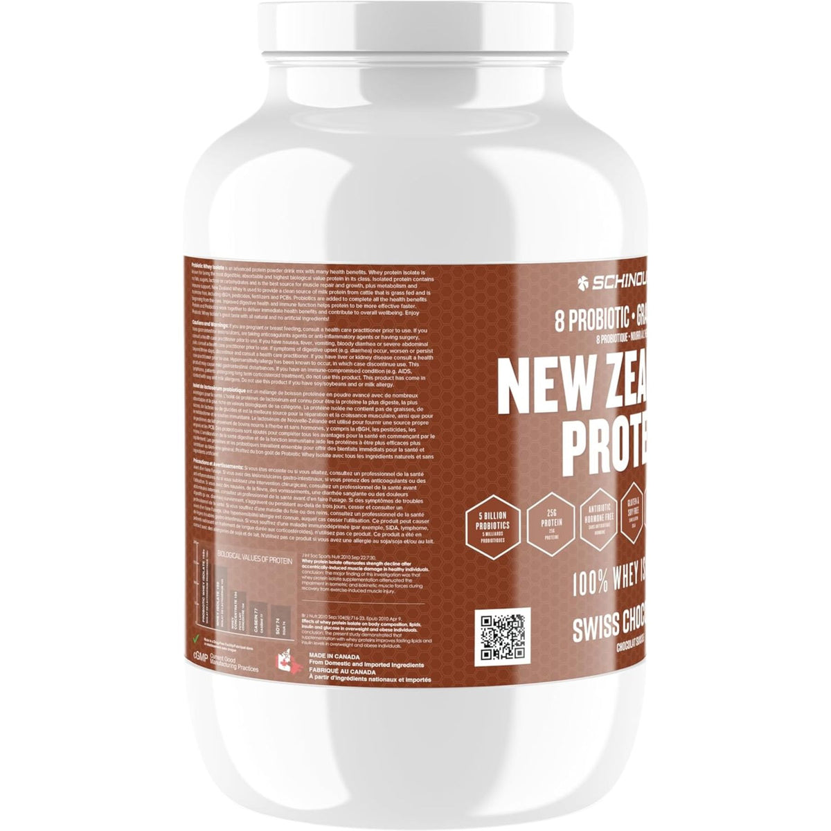 Schinoussa New Zealand Probiotic Whey Isolate Swiss Chocolate 910g