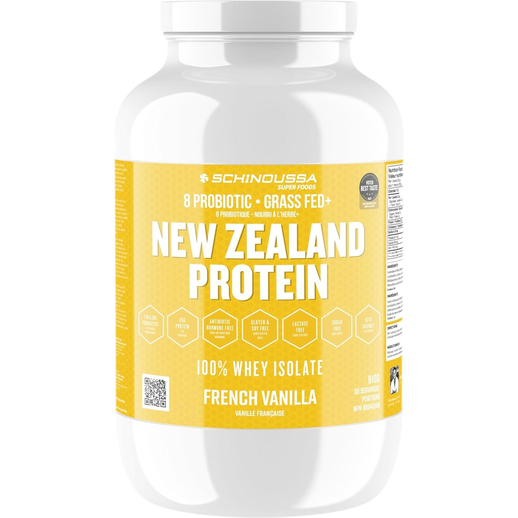 Schinoussa New Zealand Probiotic Whey Isolate Vanilla 910g