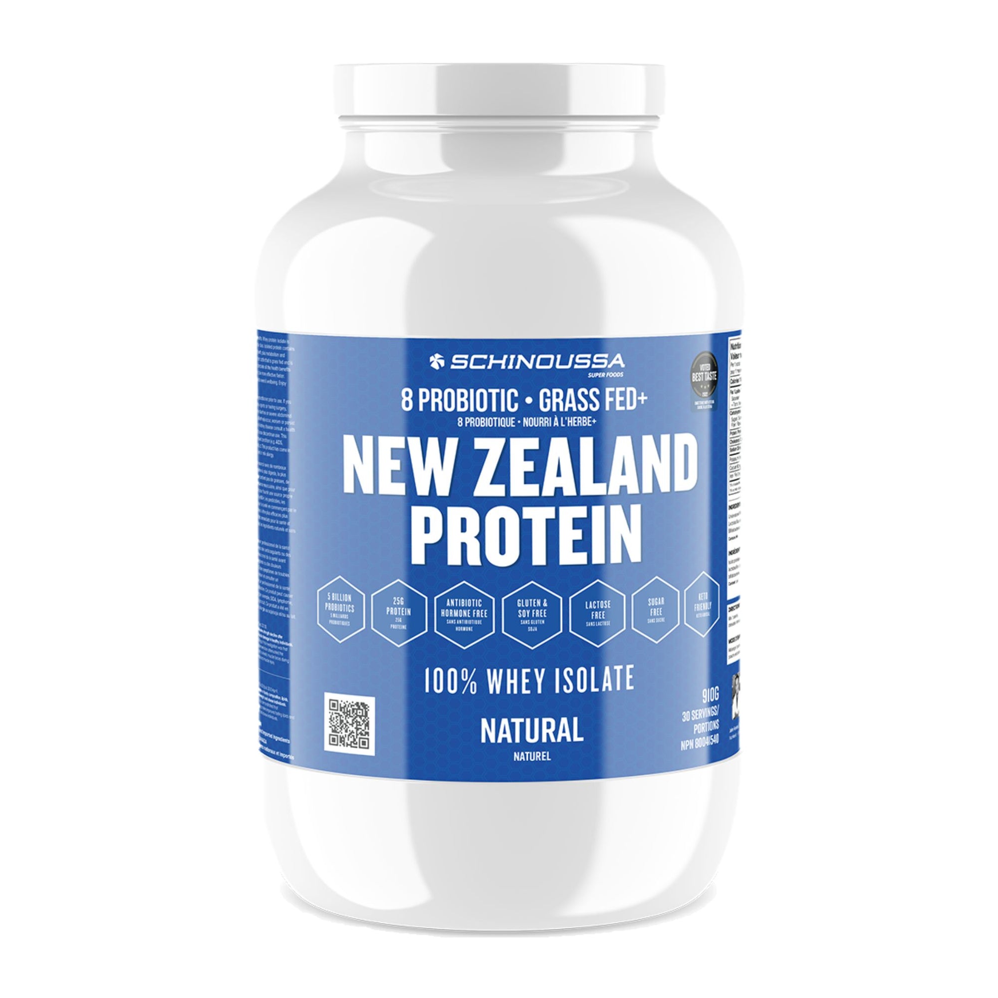 Schinoussa New Zealand Probiotic Whey Isolate - Natural 910g