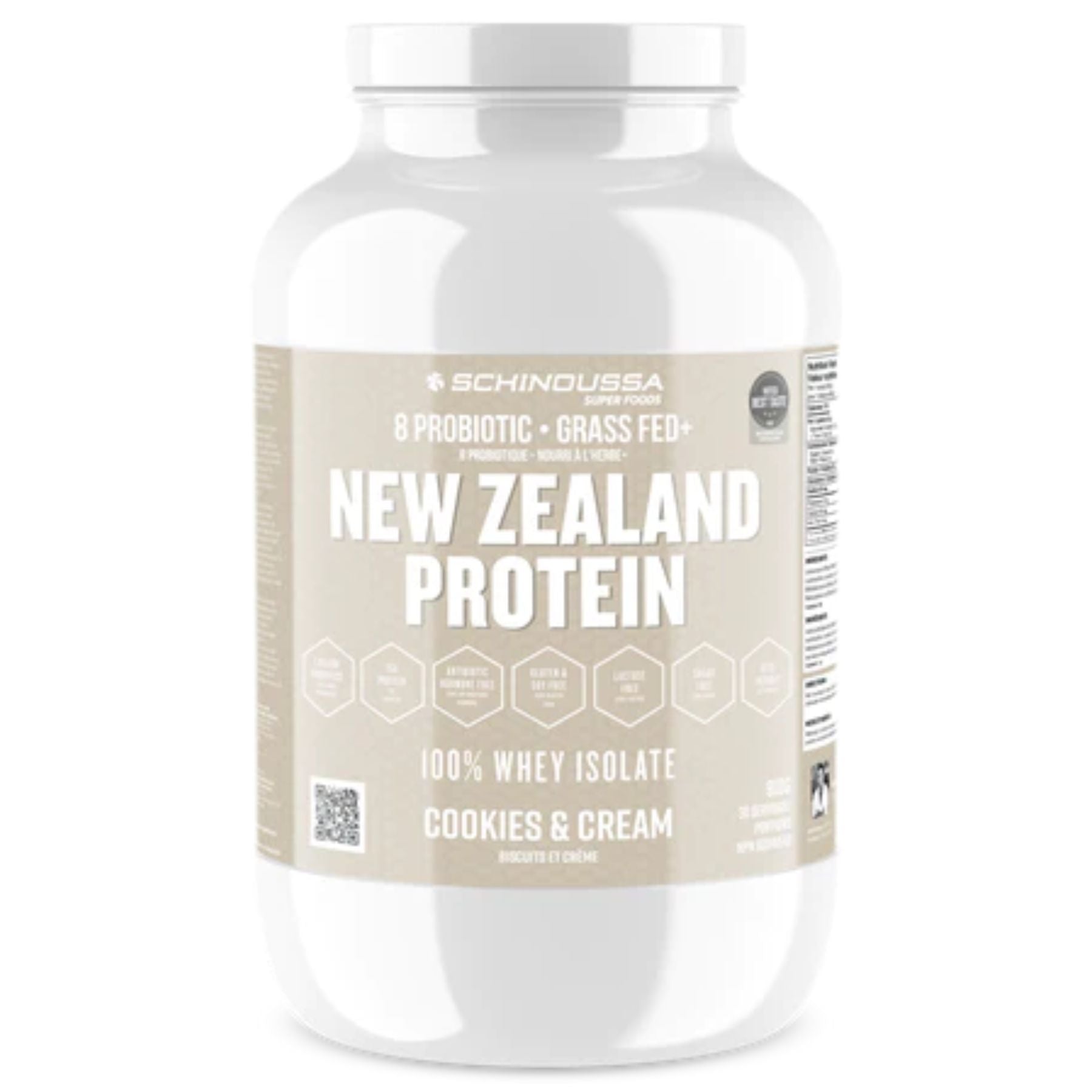 Schinoussa New Zealand Whey Protein Cookies & Cream 910g