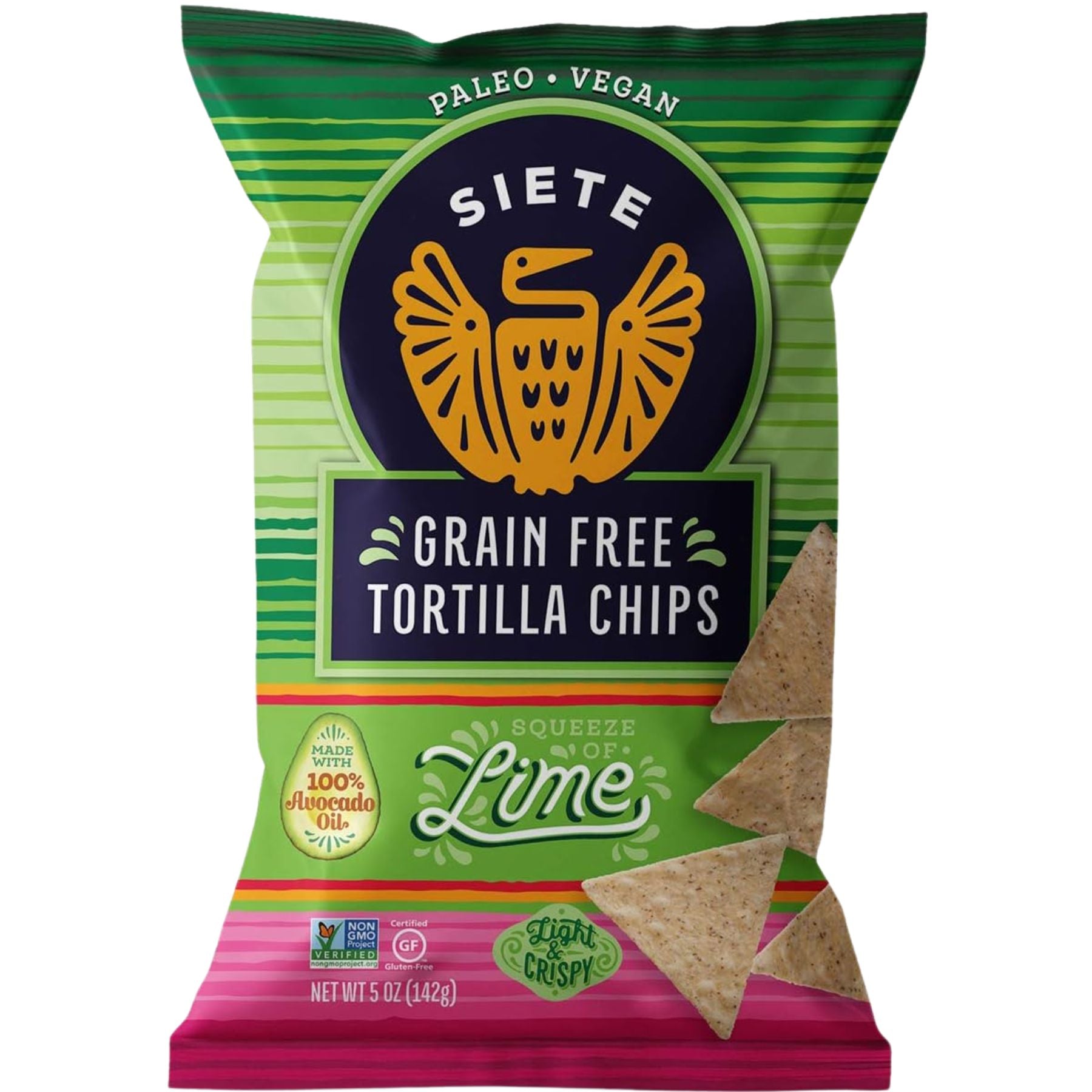 Siete Grain Free Tortilla Chips Lime 142g