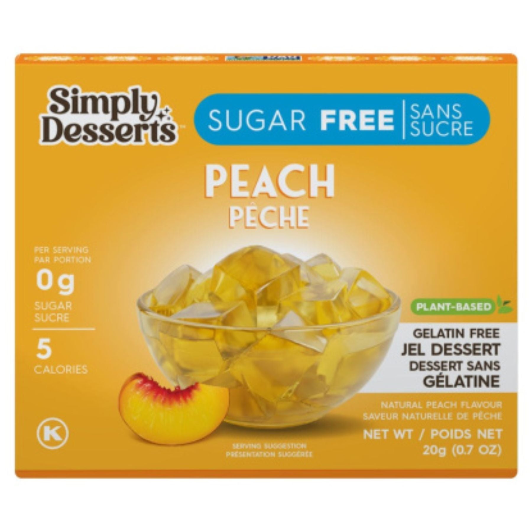 Simply Delish Sugar-Free Peach Jel Dessert 20g