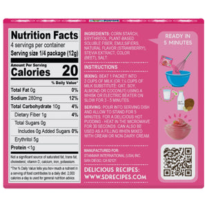 Simply Delish Sugar-Free Instant Strawberry Pudding Mix 48g