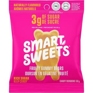 Smart Sweets Low Sugar Fruity Gummy Bears 50g (Case of 12)