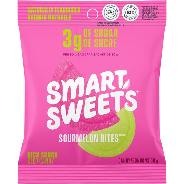 Smart Sweets Low Sugar Sourmelon Bites 50g (Case of 12) - Fiddleheads ...