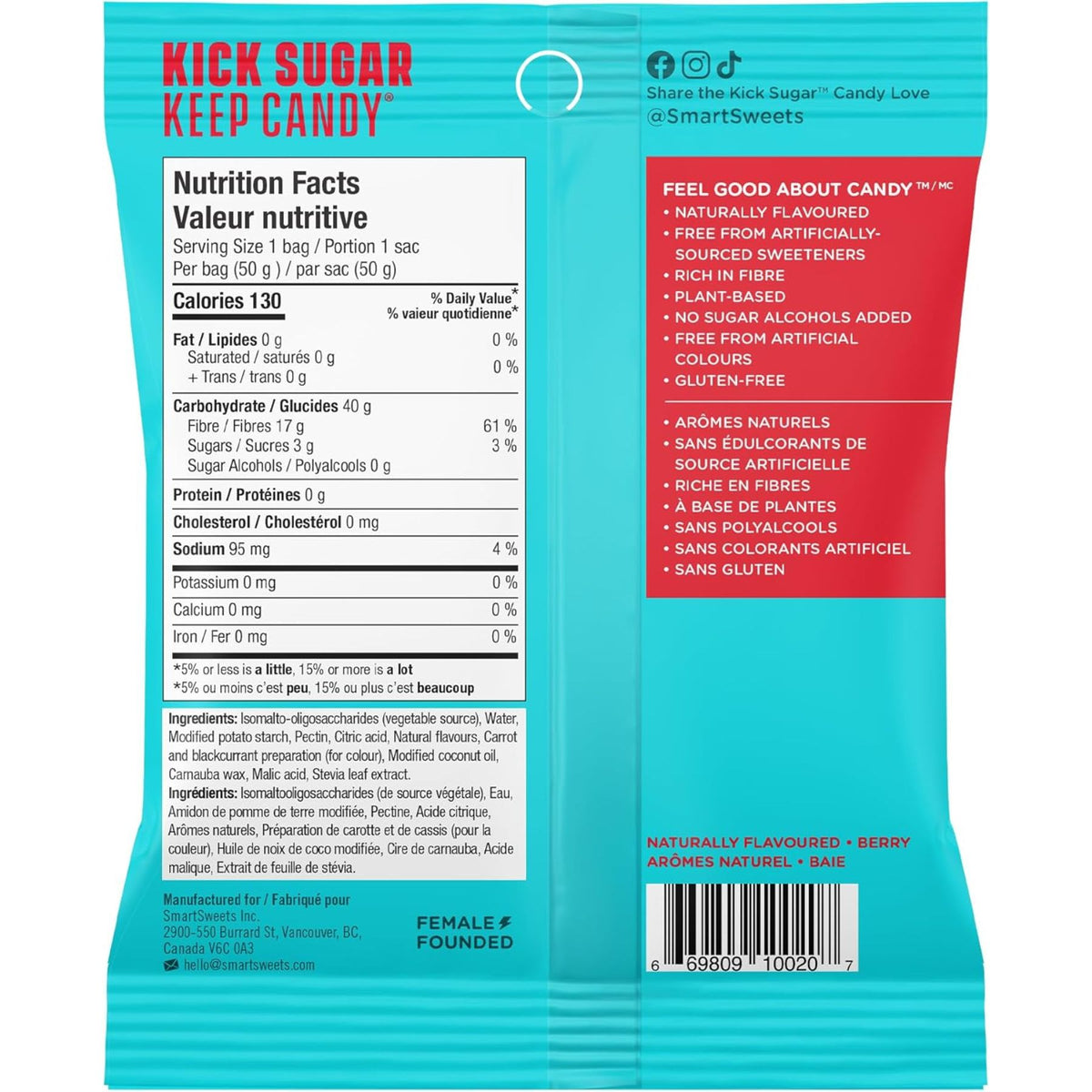 Smart Sweets Low Sugar Sweet Fish Gummies 50g (Case of 12)