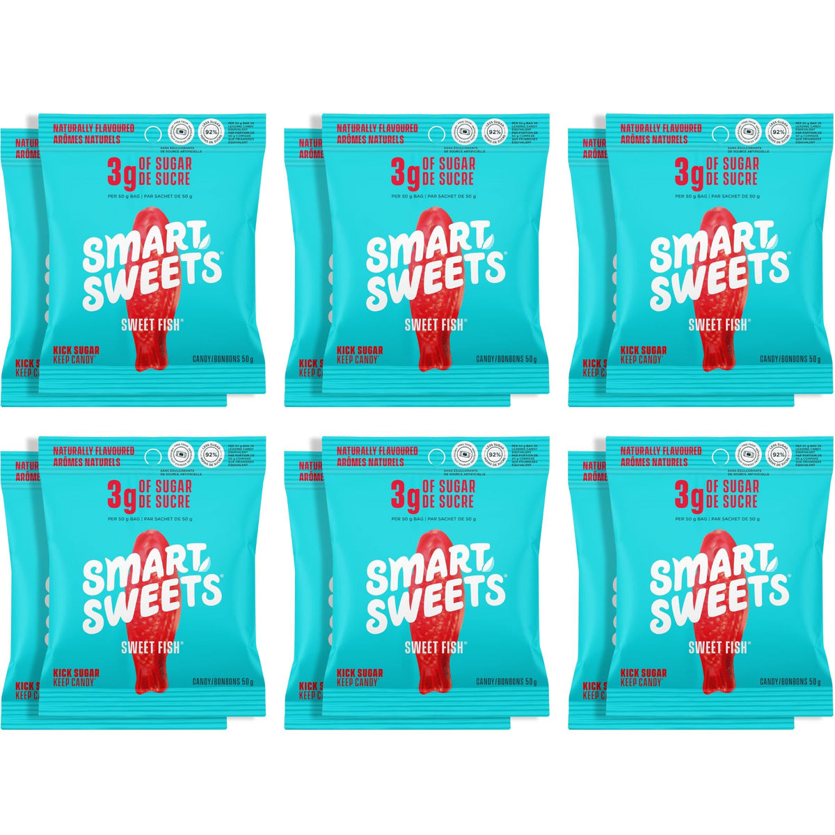 Smart Sweets Low Sugar Sweet Fish Gummies 50g (Case of 12)