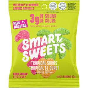 Smart Sweets Low Sugar Tropical Sours 50g (Case of 12)