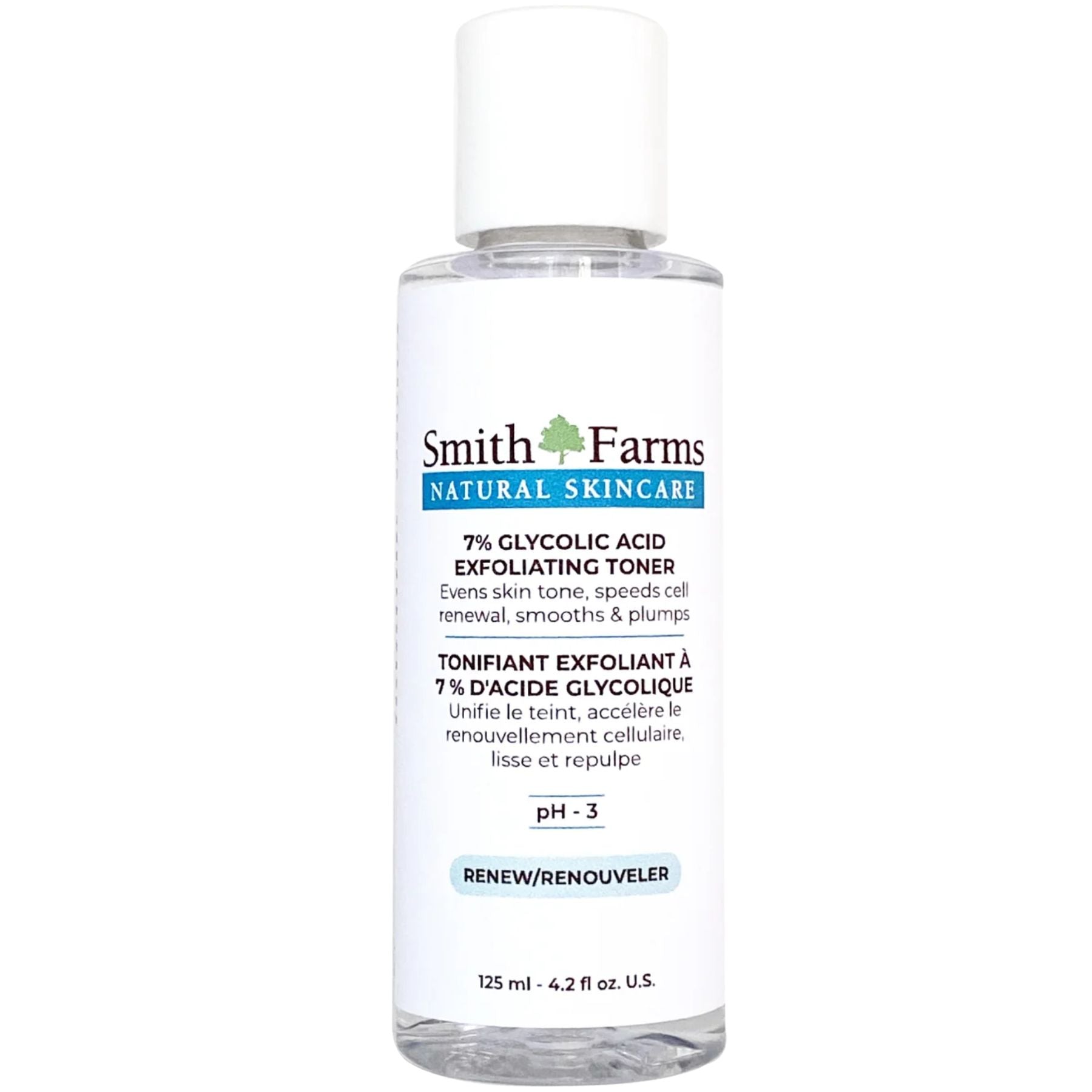 Smith Farms 7% Glycolic Acid Exfoliating Toner (AHA) 125mL