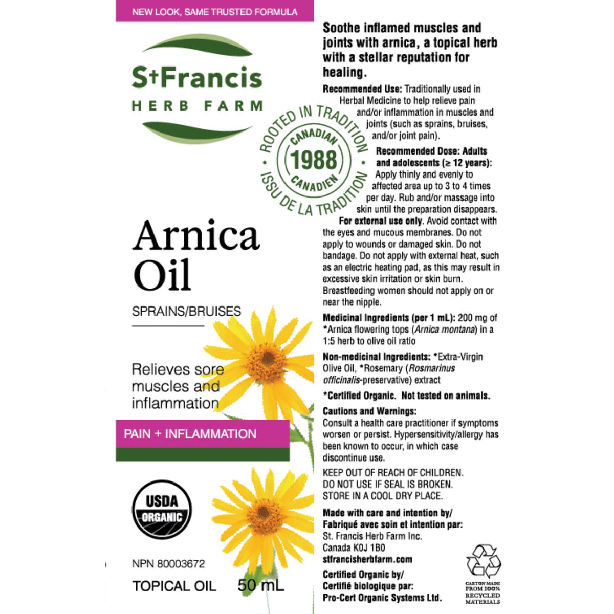 St. Francis Arnica Oil 50ml