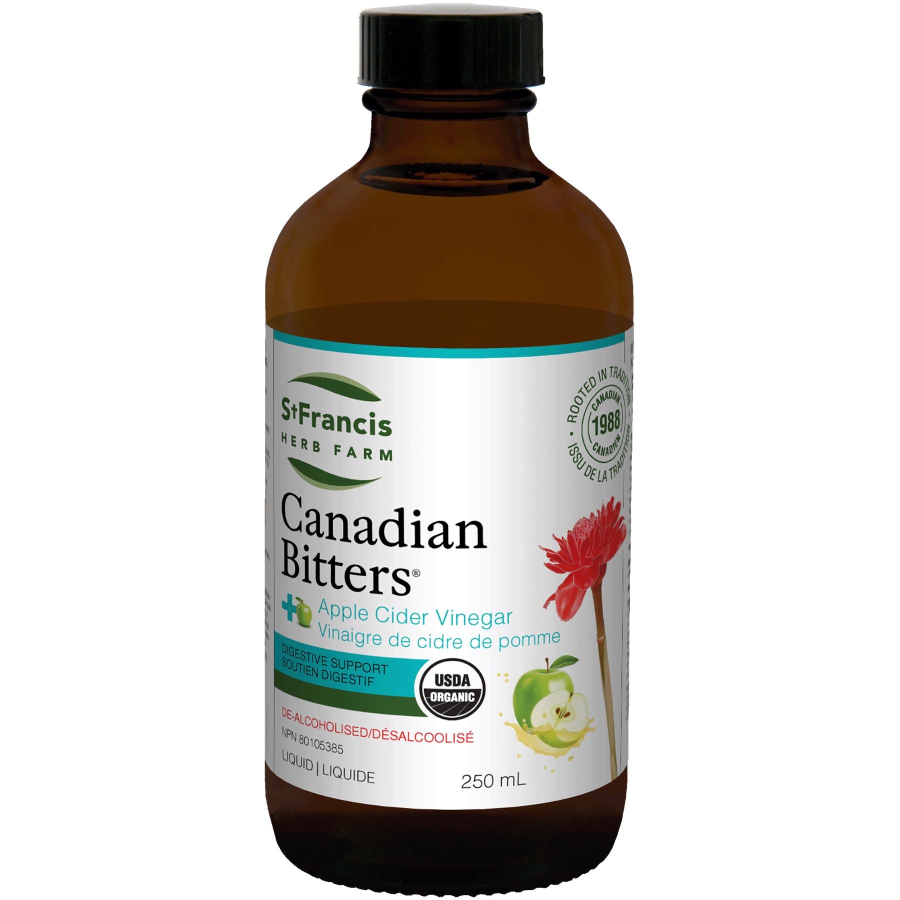 St. Francis Canadian Bitters + Apple Cider Vinegar 250ml