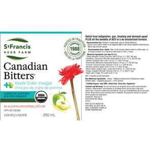 St. Francis Canadian Bitters + Apple Cider Vinegar 250ml