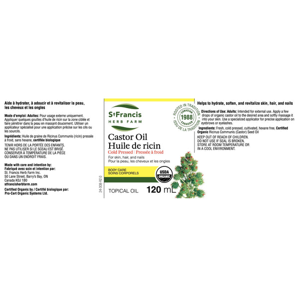 St. Francis Castor Oil 120ml - Fiddleheads Health and Nutrition