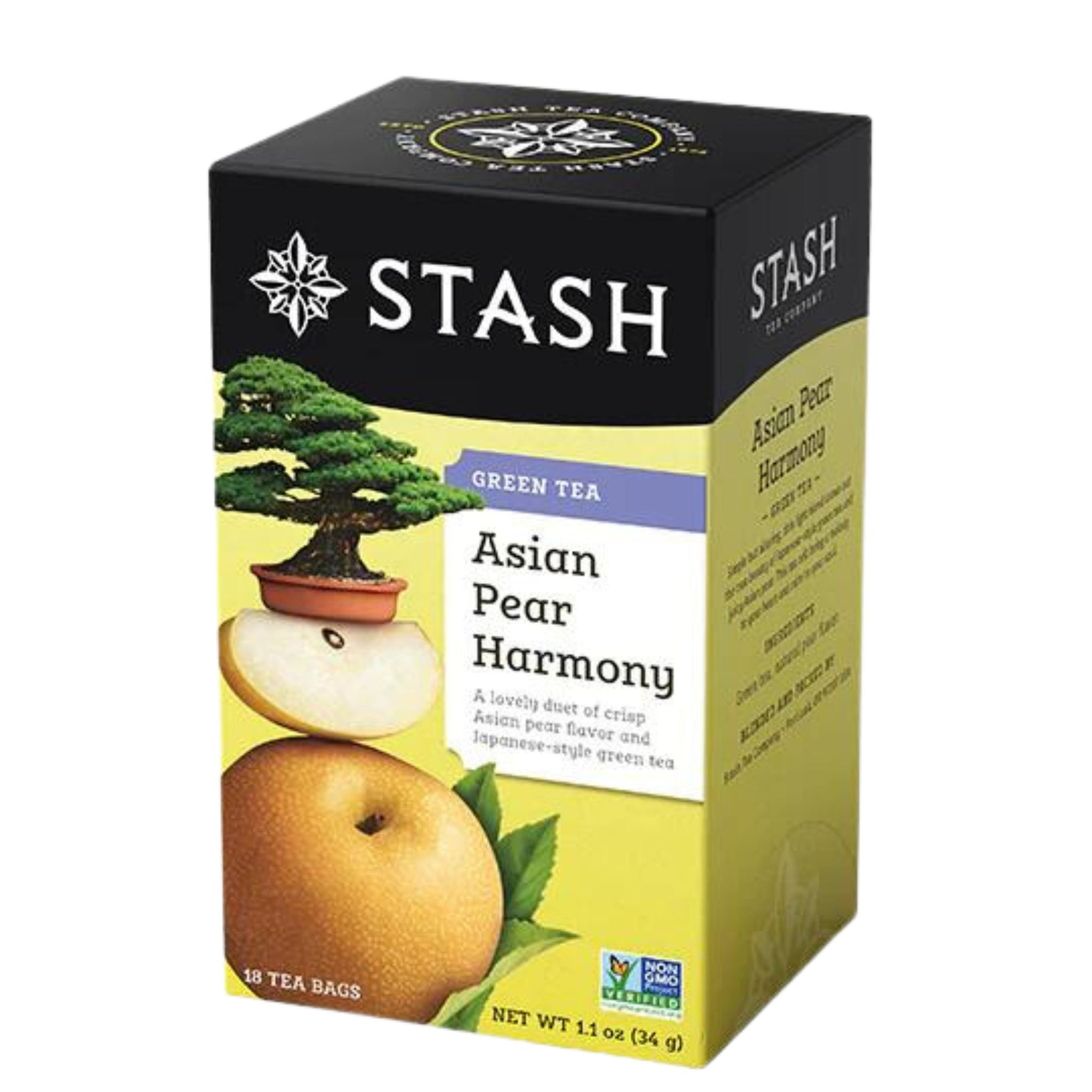 Stash Asian Pear Harmony Green Tea - 18 tea bags in a box - A lovely duet of crisp Asian pear flavour and Japanese-style green tea. 