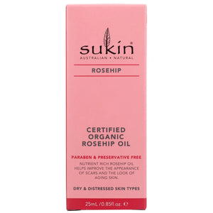 Sukin Certified Organic Rosehip Oil 25ml