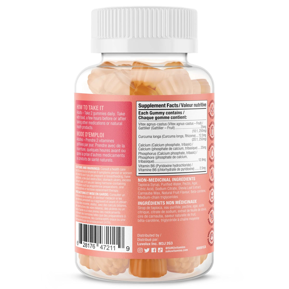 SUKU Vitamins Peace Out PMS Gummies 60s