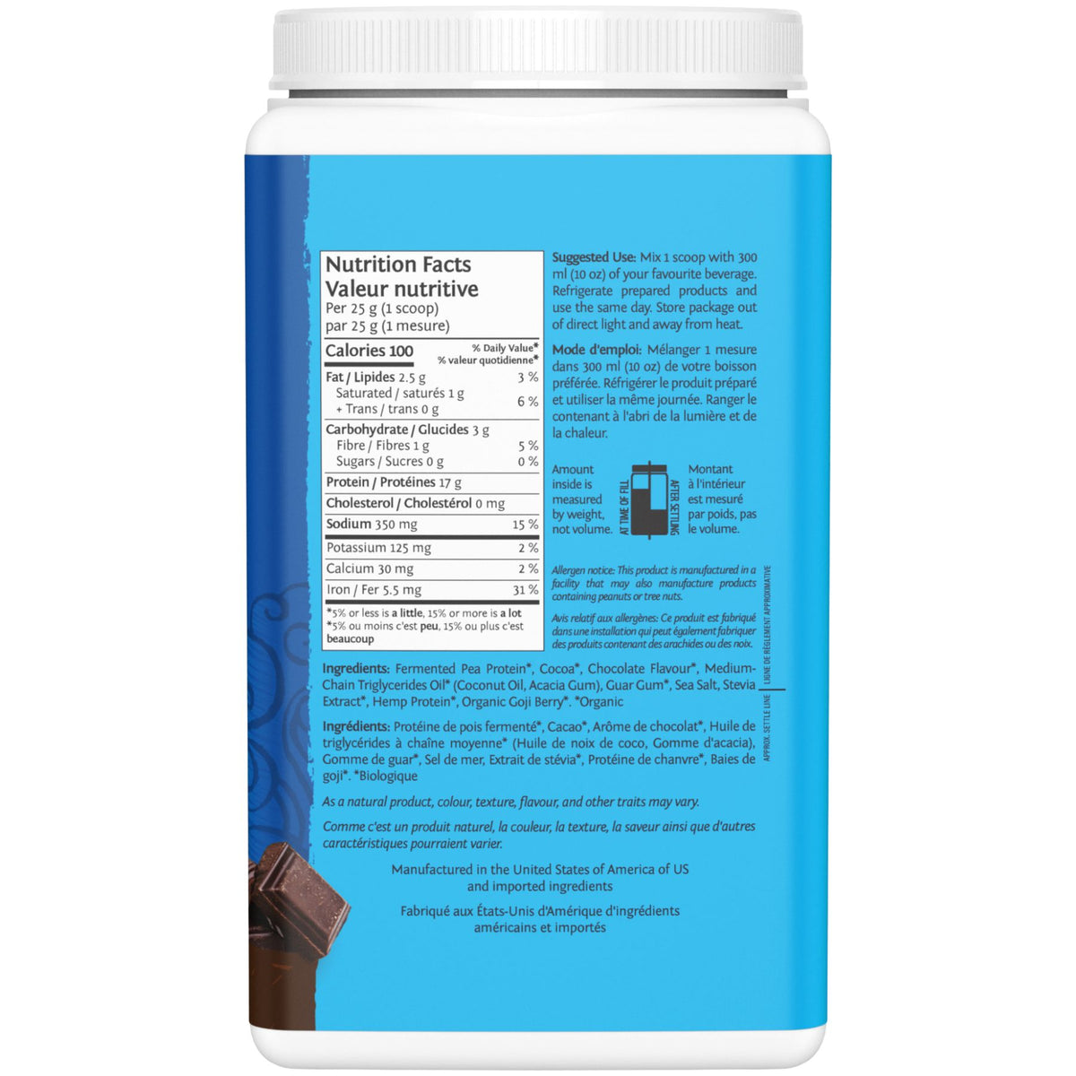 SunWarrior Warrior Blend Chocolate Plant-Based Protein 750g