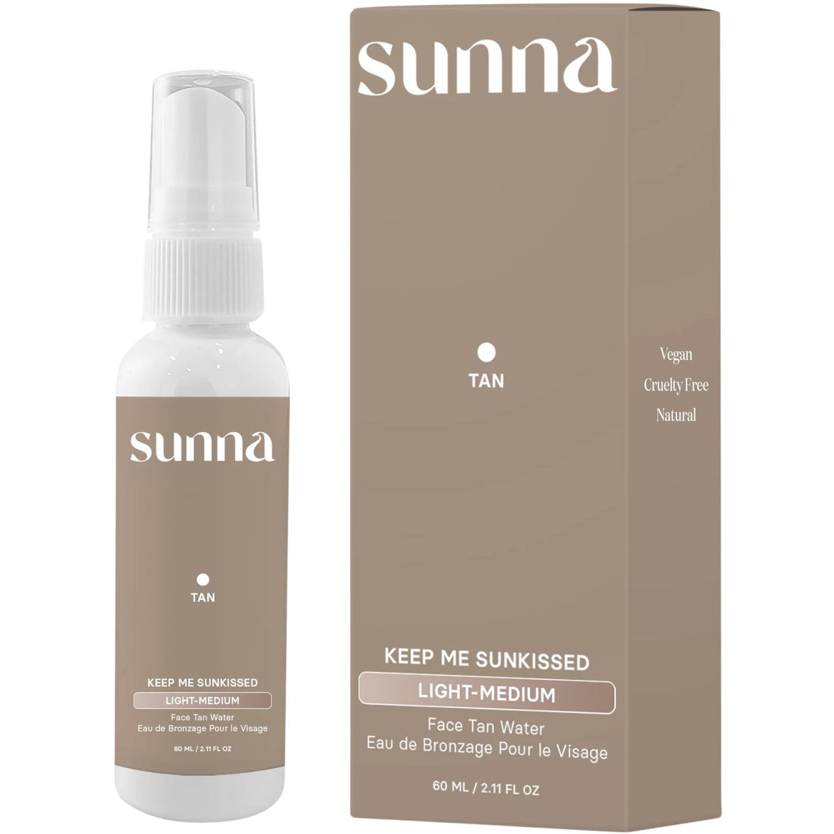 Sunna Face Tan Water, Light-Medium 60mL