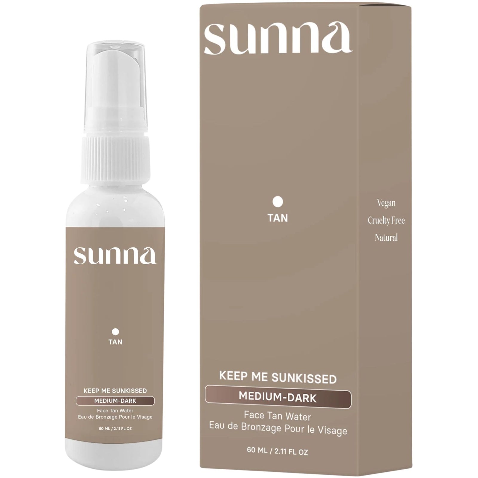 Sunna Face Tan Water, Medium-Dark 60mL