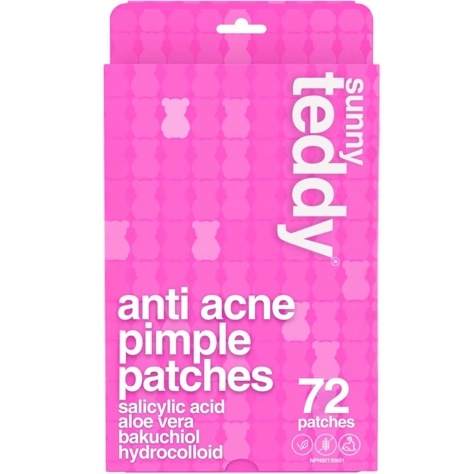Sunny Teddy Anti Acne Pimple Patches - Pink Teddies 72ct