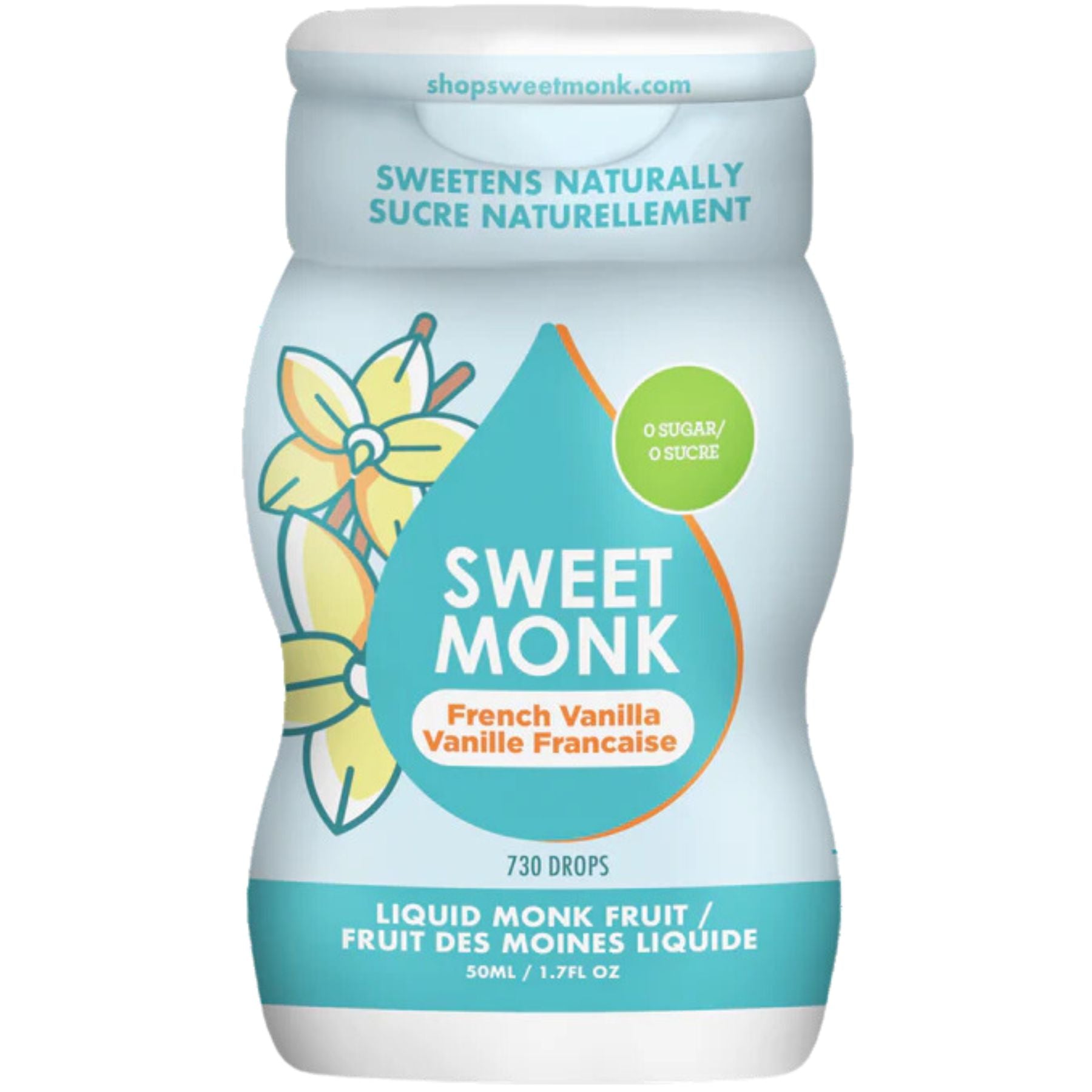 SweetMonk French Vanilla Liquid Monk Fruit Sweetener 50ml