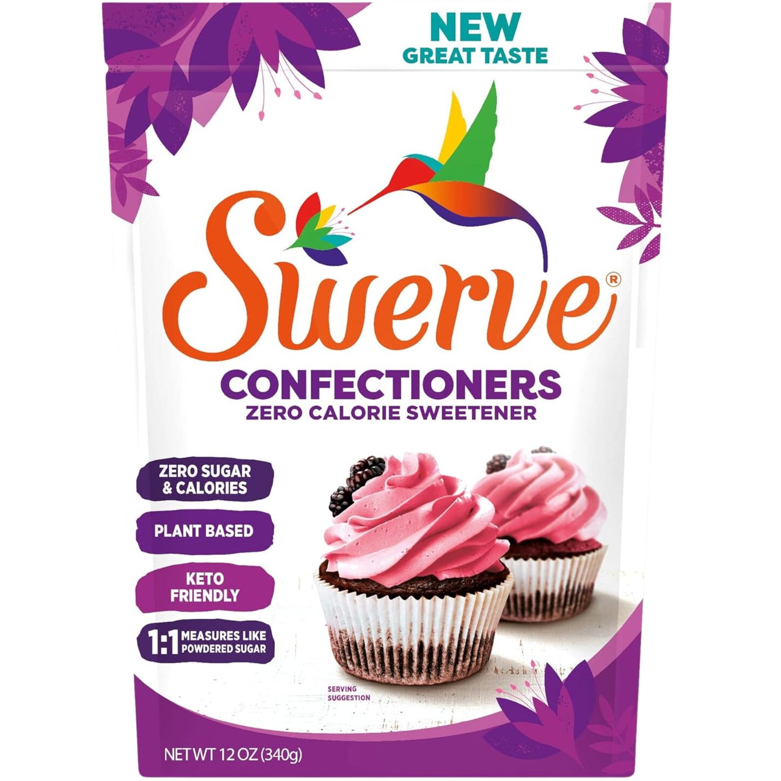 Swerve Zero Calorie Sweetener Confectioners Sugar 340g
