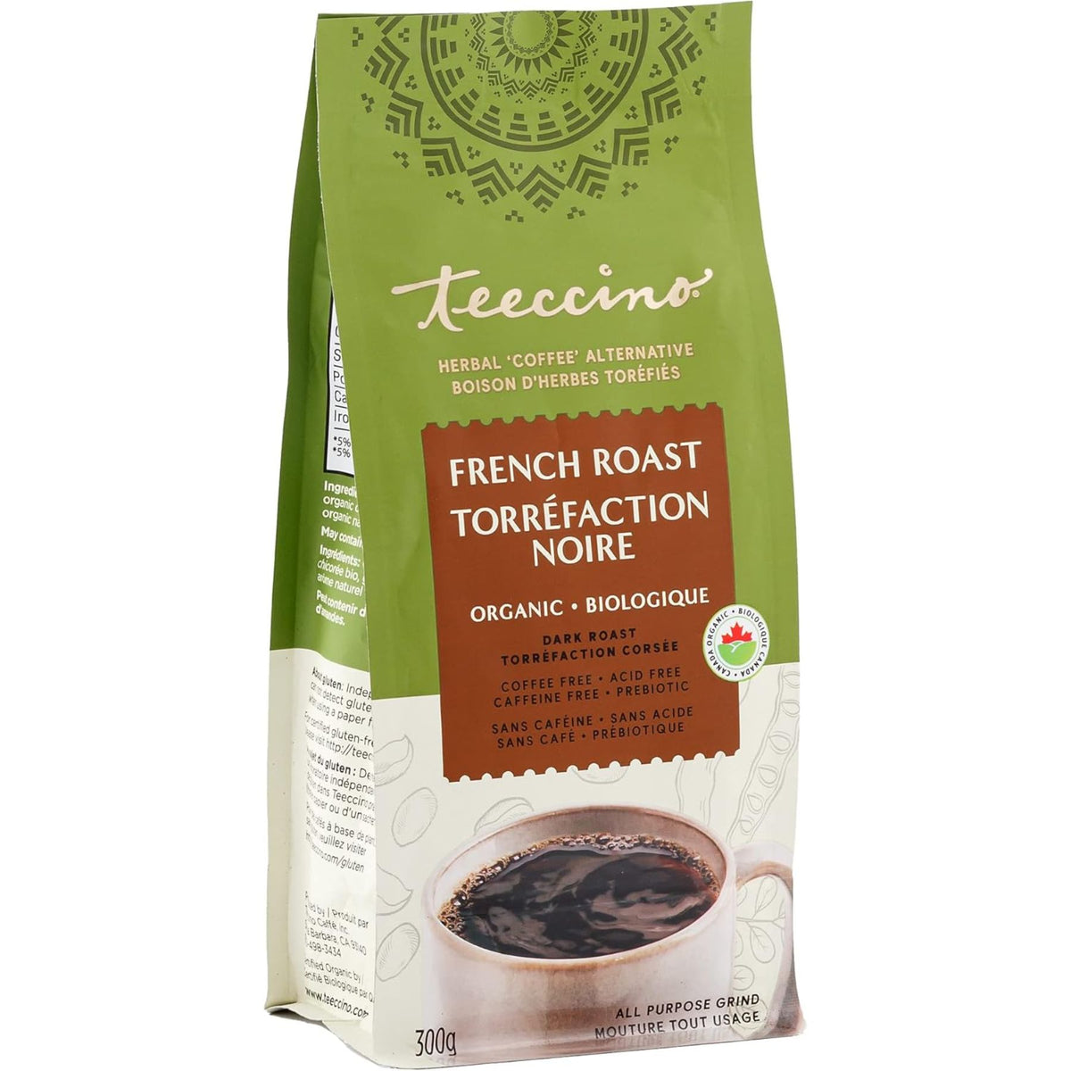 Teeccino French Roast Chicory Herbal Coffee 300g