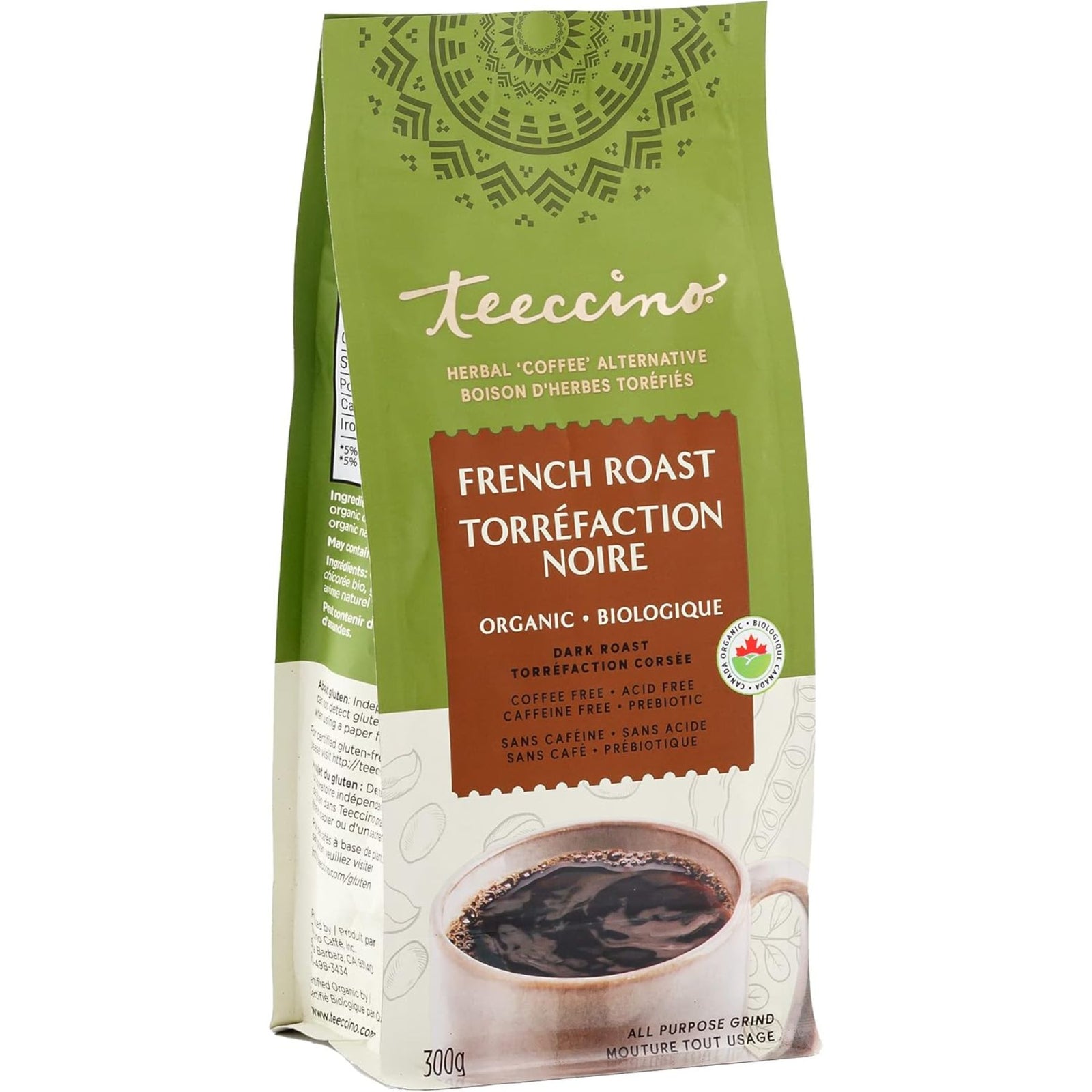Teeccino French Roast Chicory Herbal Coffee 300g