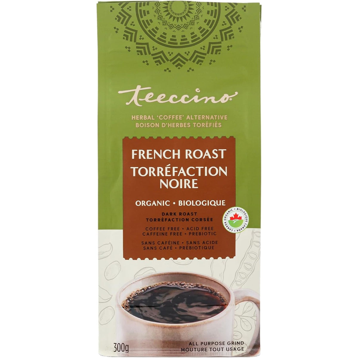 Teeccino French Roast Chicory Herbal Coffee 300g