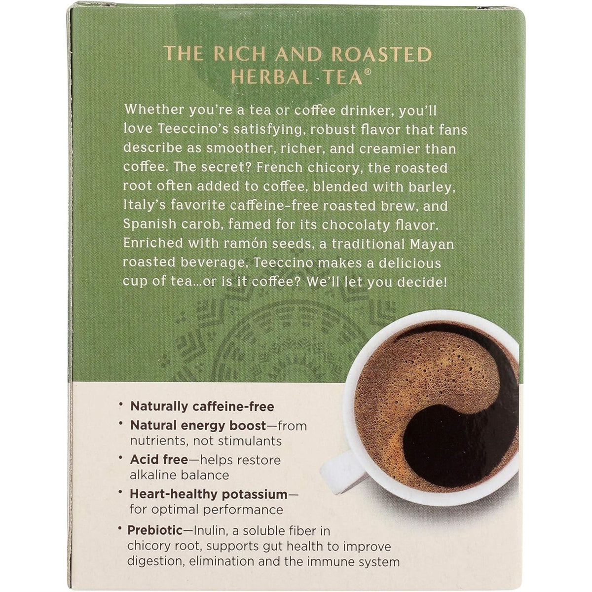 Teeccino Organic French Roast Roasted Herbal Tea 10ct