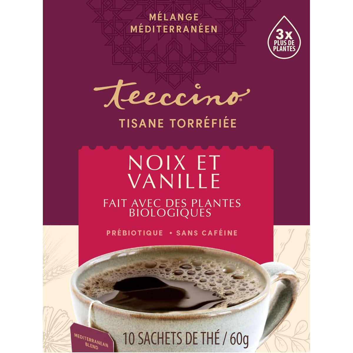 Teeccino Vanilla Nut Roasted Herbal Tea 10ct