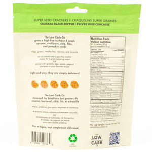 The Low Carb Co. Cracked Black Pepper Seed Crackers 101g