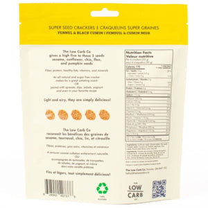 The Low Carb Co. Fennel & Black Cumin Seed Crackers 101g