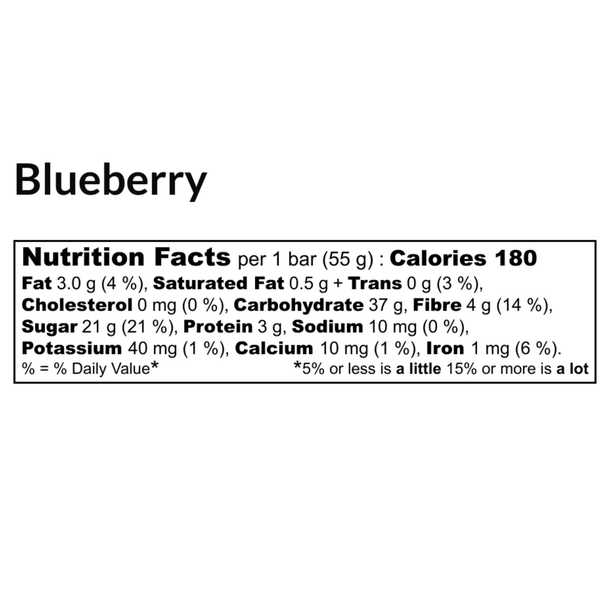 The Oat Co. Energy Bar - Wild Blueberry (single) 55g