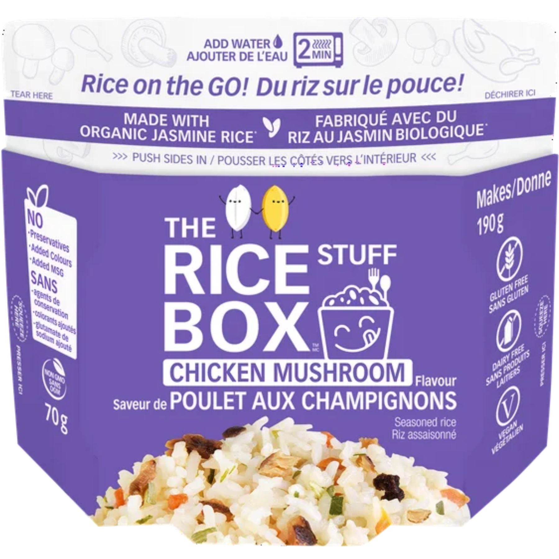 Stuff Chicken Rice The Rice Stuff Rice Box - Chicken Mushroom Rice 70g - Fiddleheads ...