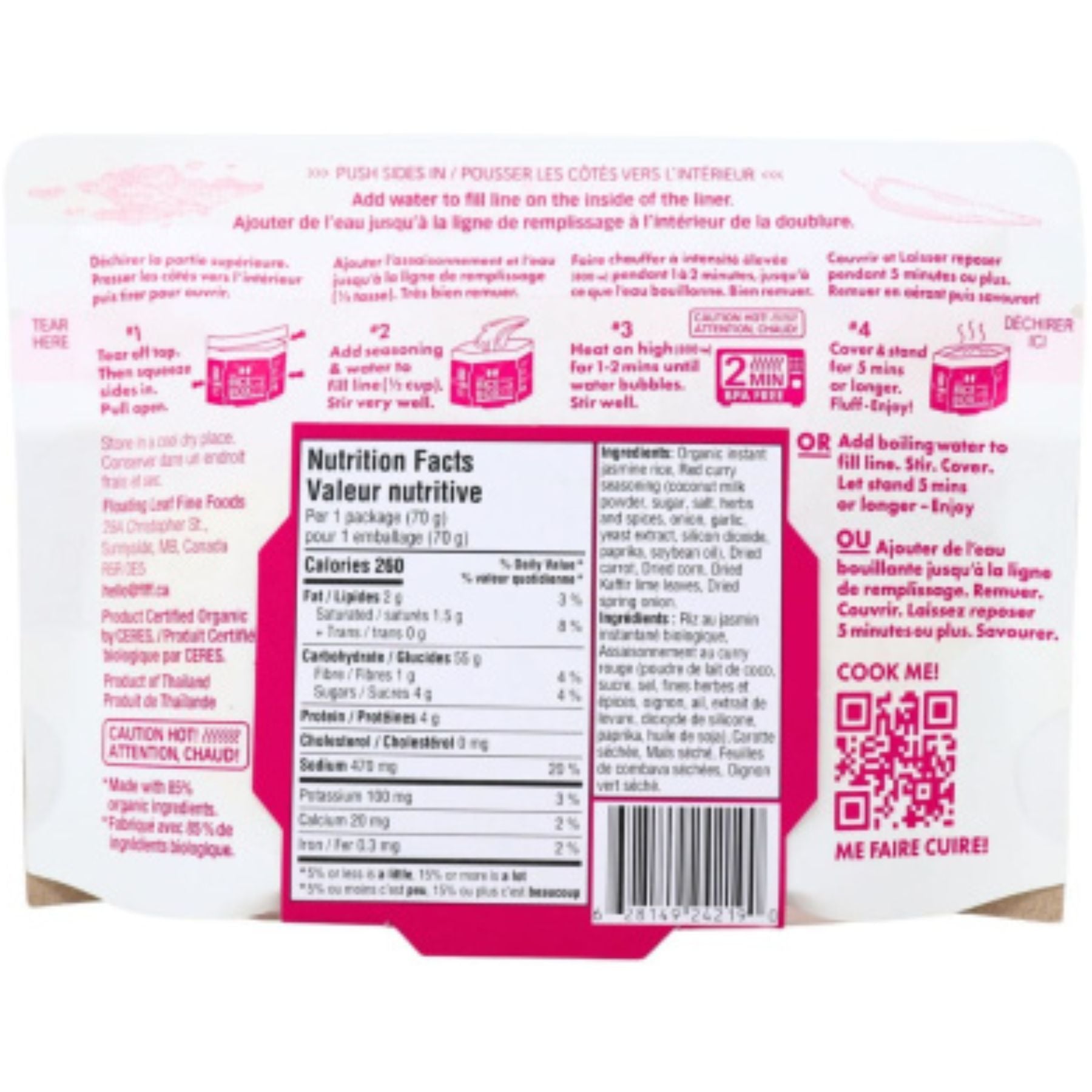 The Rice Stuff Rice Box - Thai Red Curry 70g - Fiddleheads Health and ...