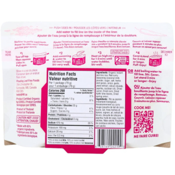 The Rice Stuff Rice Box - Thai Red Curry 70g - Fiddleheads Health and ...