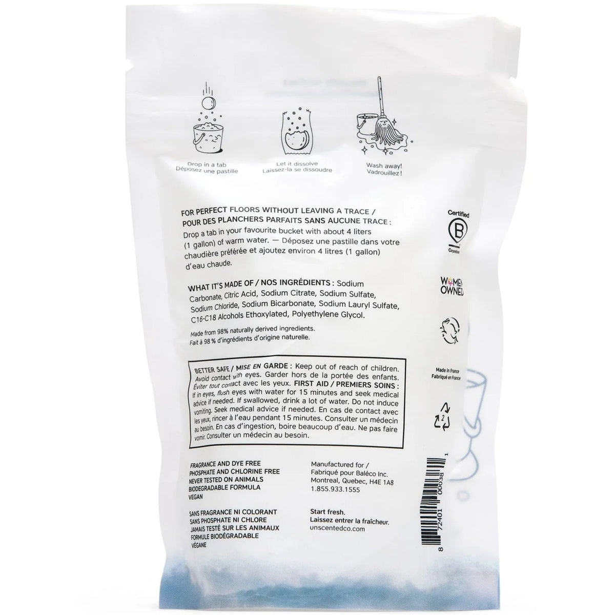 The Unscented Co. Floor Cleaner Tabs 22ct