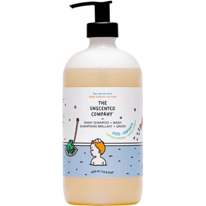 The Unscented Co. Kids Shiny Shampoo + Wash 500mL