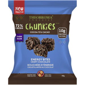 Theobroma 72% Dark Chocolate Energy Bites Crispy Chunkies 37g