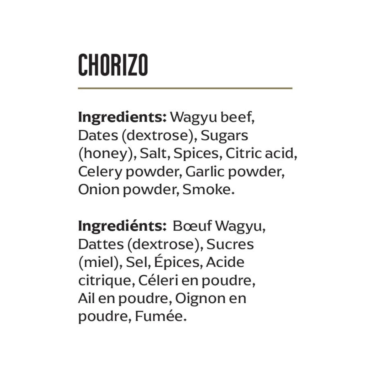 Thrive Provisions Wagyu Beef Bar - Chorizo 43g