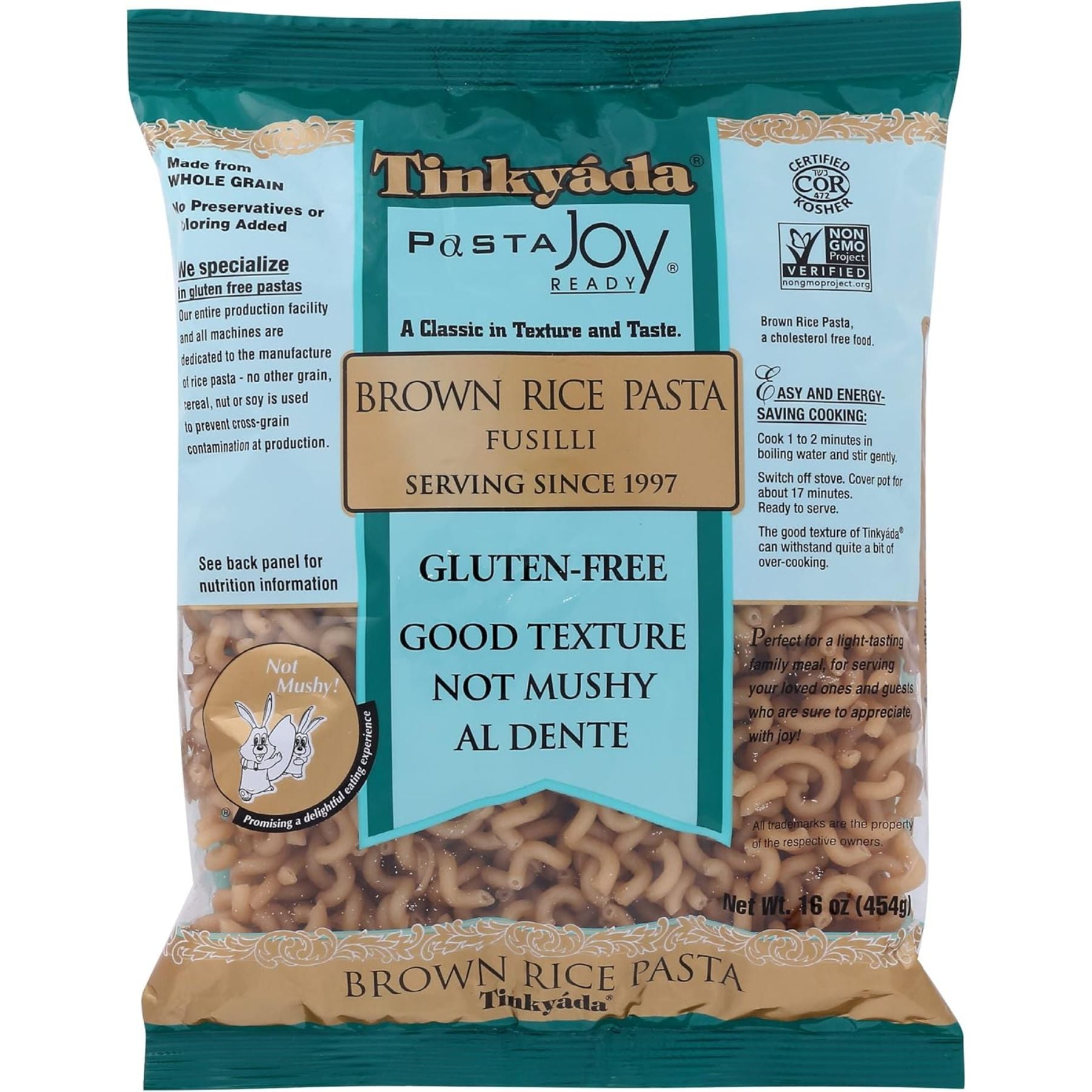 Tinkyada Brown Rice Pasta Fusilli 454g