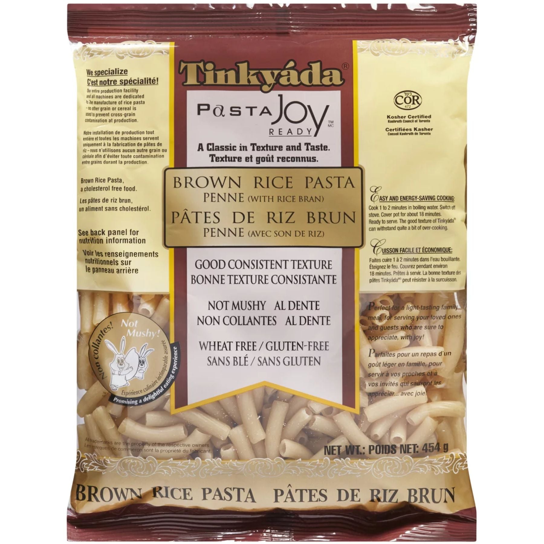 Tinkyada Brown Rice Pasta Penne 454g