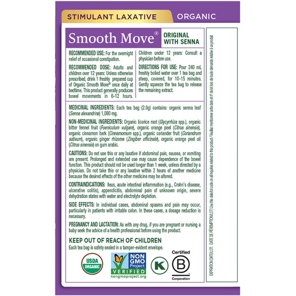 Traditional Medicinals Organic Smooth Move Tea 16ct - Fiddleheads ...