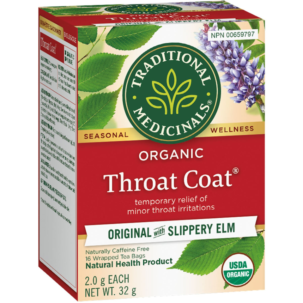 Traditional Medicinals Organic Throat Coat Tea 16ct