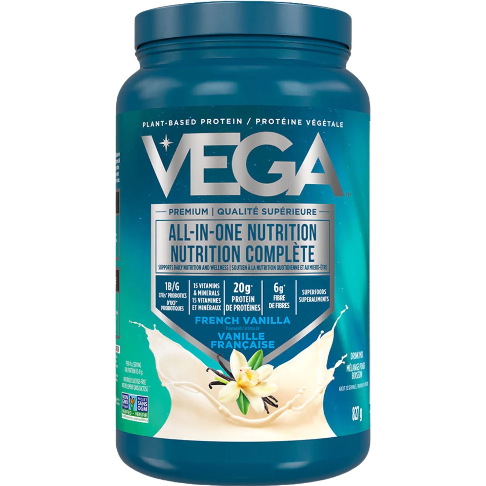 VEGA All-In-One Nutrition Plant-Based Protein French Vanilla 827g