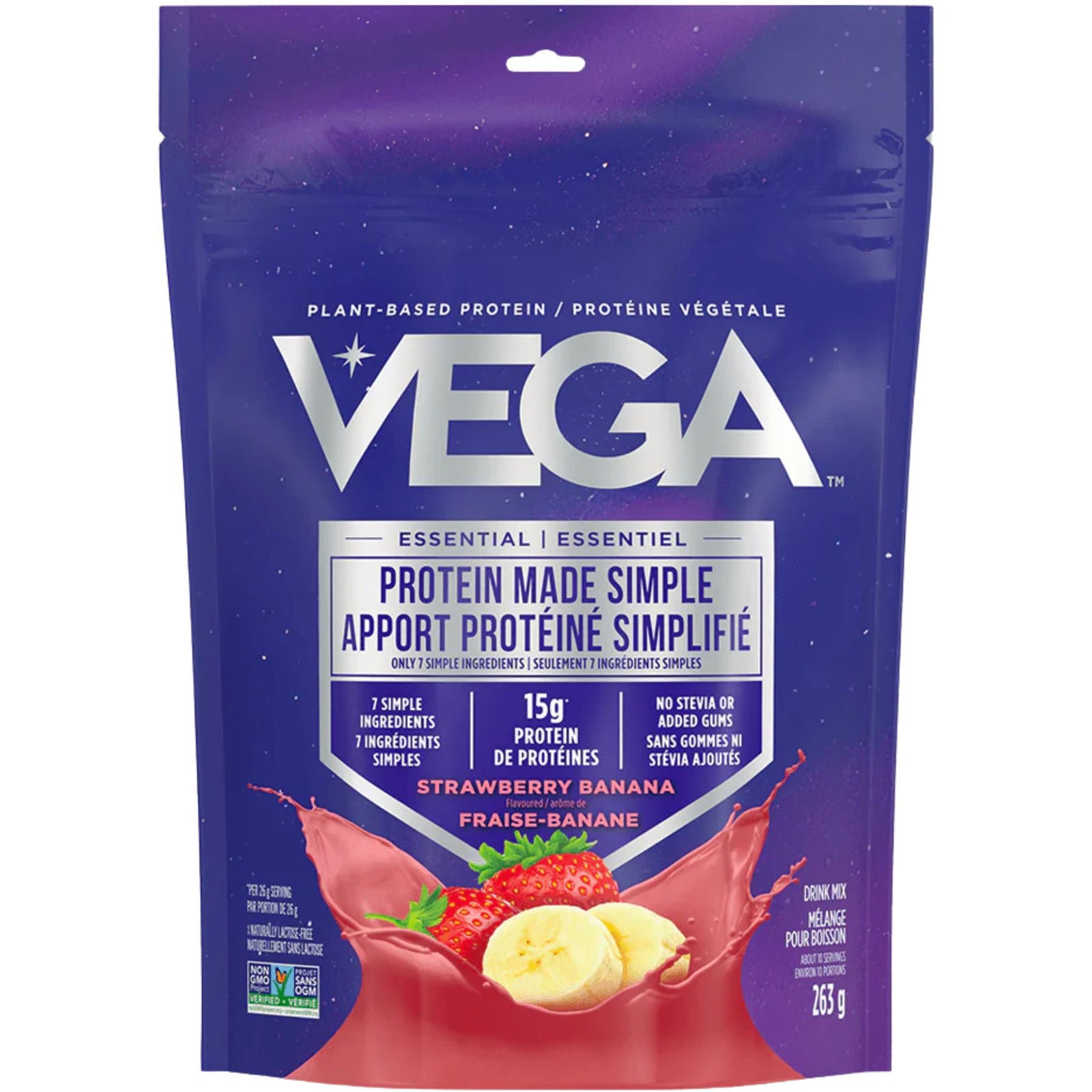 VEGA Plant-Based Protein Made Simple Strawberry Banana 263g